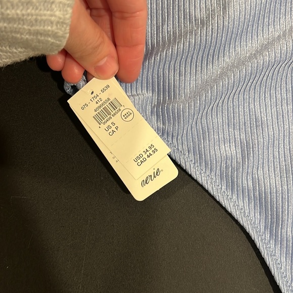 AERIE HIGHWAISTED CHEEKY SWIM BOTTOM - Picture 3 of 4